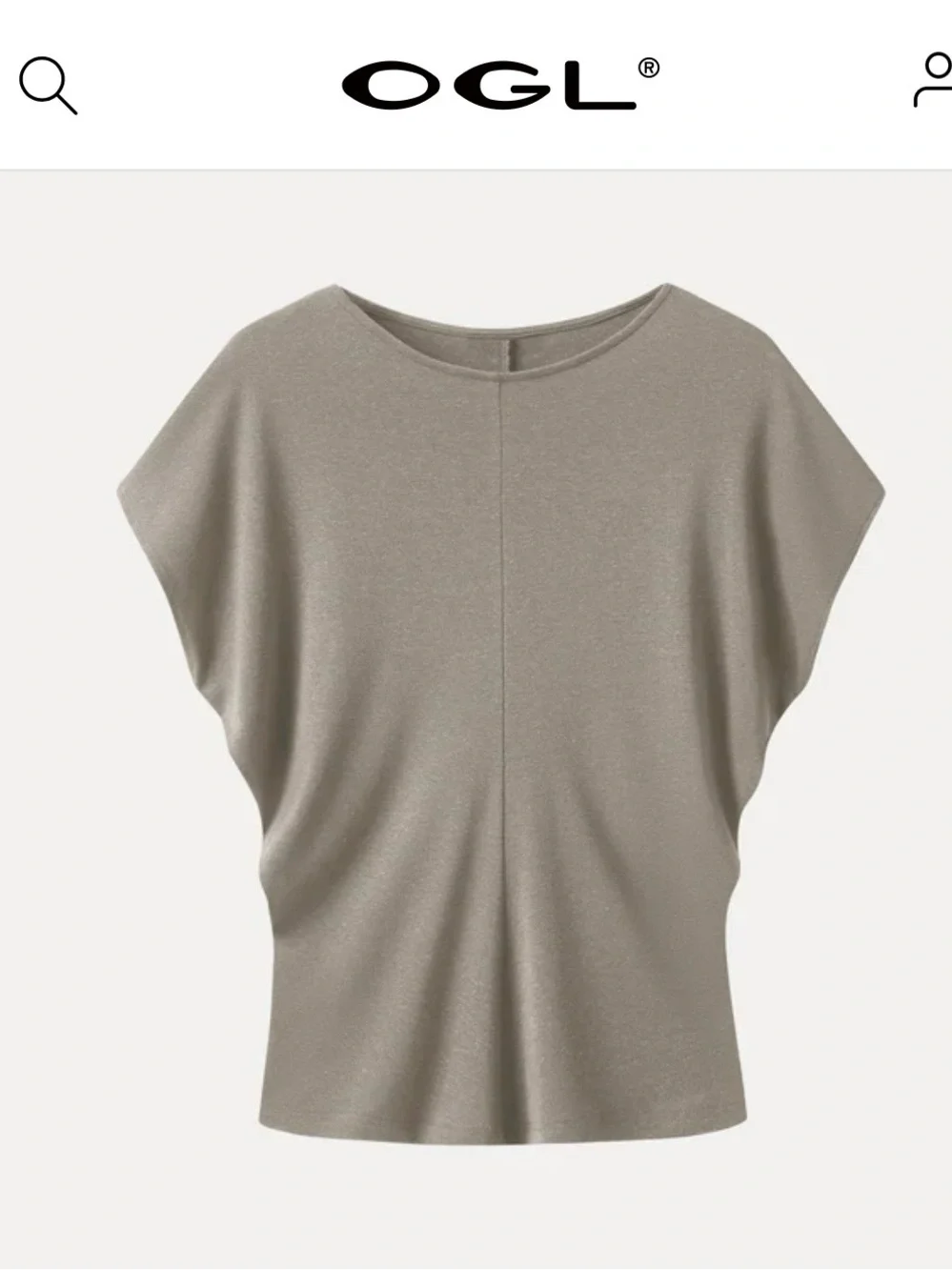 OGL Linen-Blend Round Neck Relaxed Summer Top in Alabaster - Picture 1 of 5